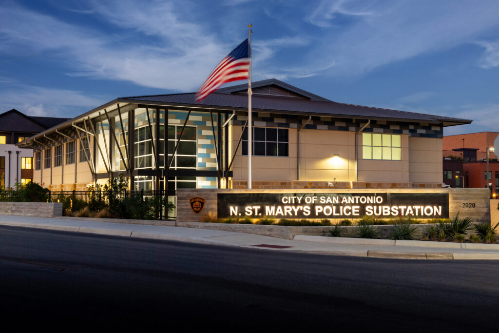GC Design Build 1 - City of San Antonio N. St Mary's Police Substation - Nunnelly General Contractor a photo of a building